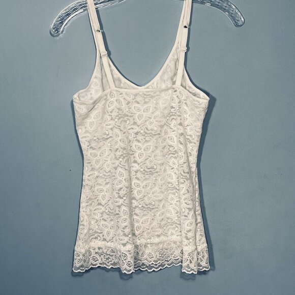 Y2K Chemise Tank Top Size Large Fairy Bridal Coquette Babydoll Lingerie Lace - Picture 3 of 13